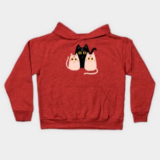 cute family of cats Kids Hoodie